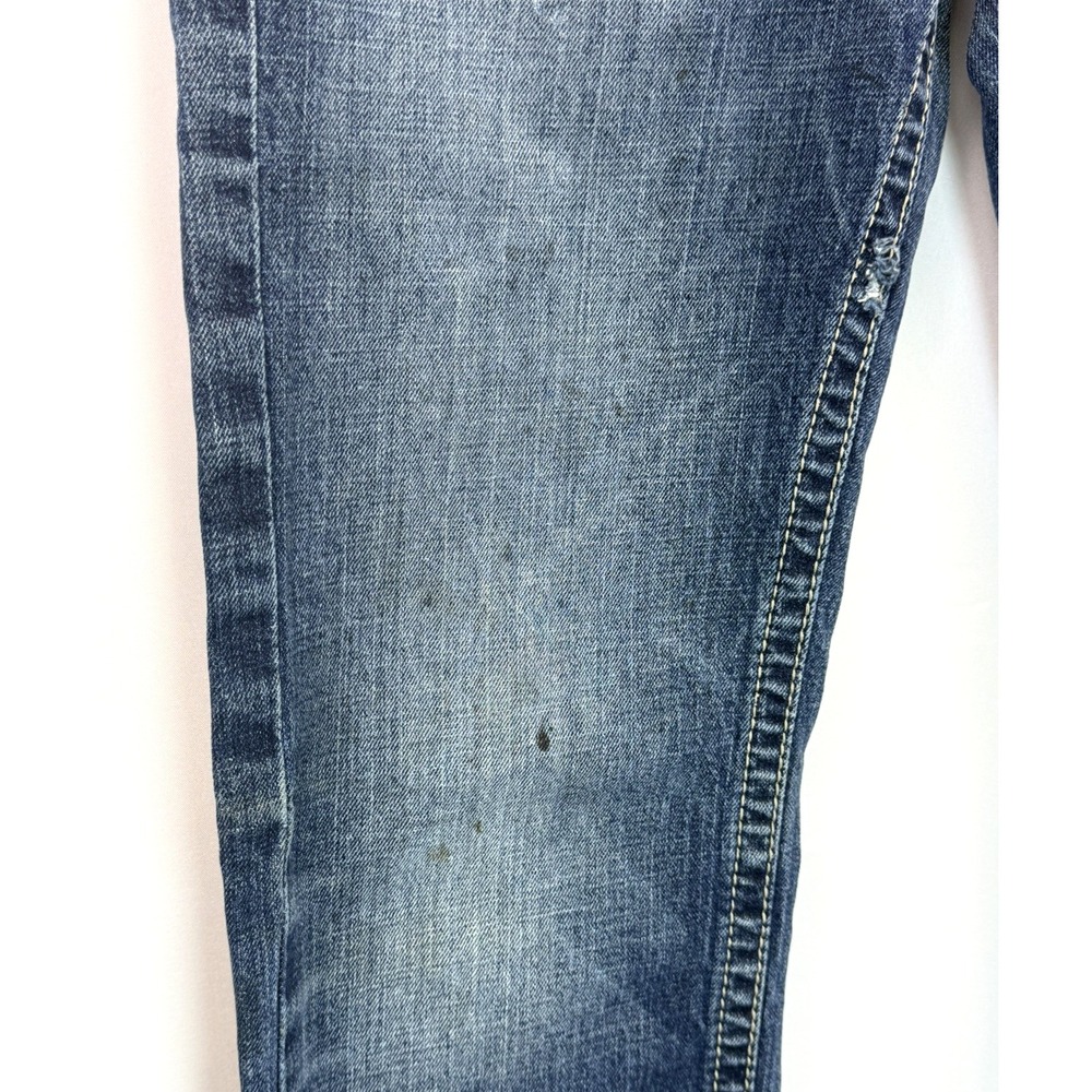 Ariat M5 Slim Outlaw Stackable Straight Leg Jeans Blue Thrashed Mens 31x34 - Picture 4 of 9